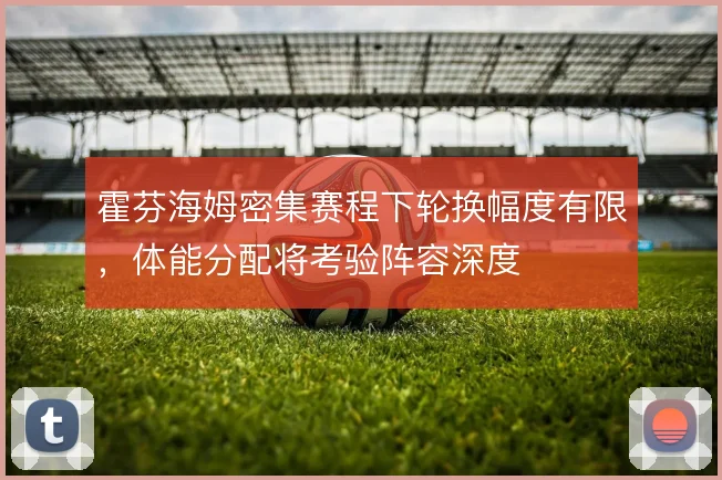 霍芬海姆密集赛程下轮换幅度有限，体能分配将考验阵容深度