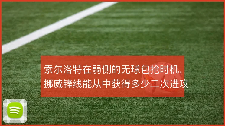 索尔洛特在弱侧的无球包抢时机，挪威锋线能从中获得多少二次进攻机会